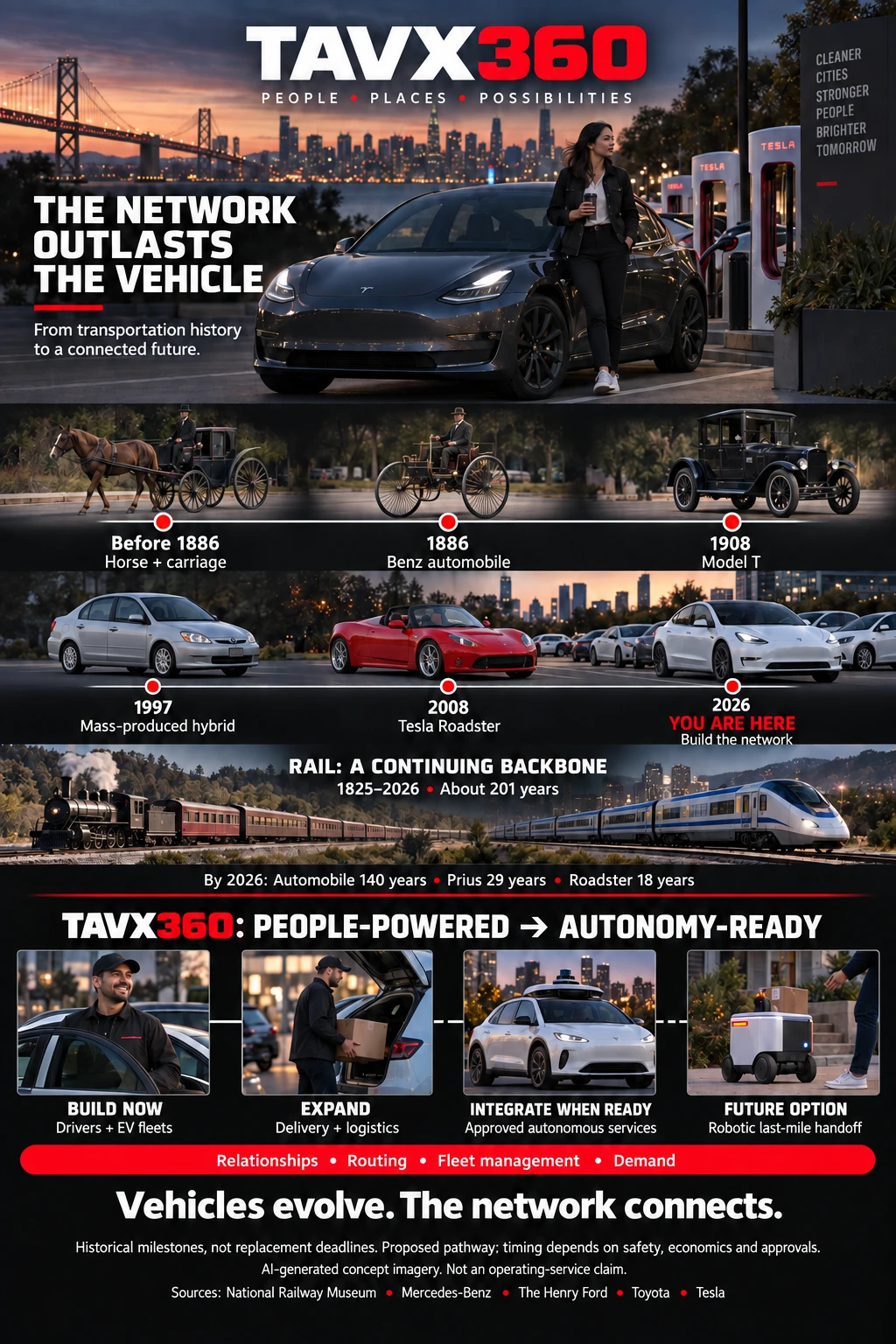 The evolution of the vehicle infographic